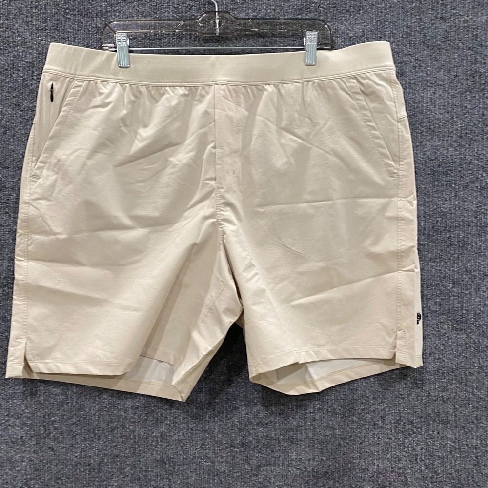 Public Rec Flex Short 7.5 Mens Size 42 Beige Sand Athletic Running Swimming NWT